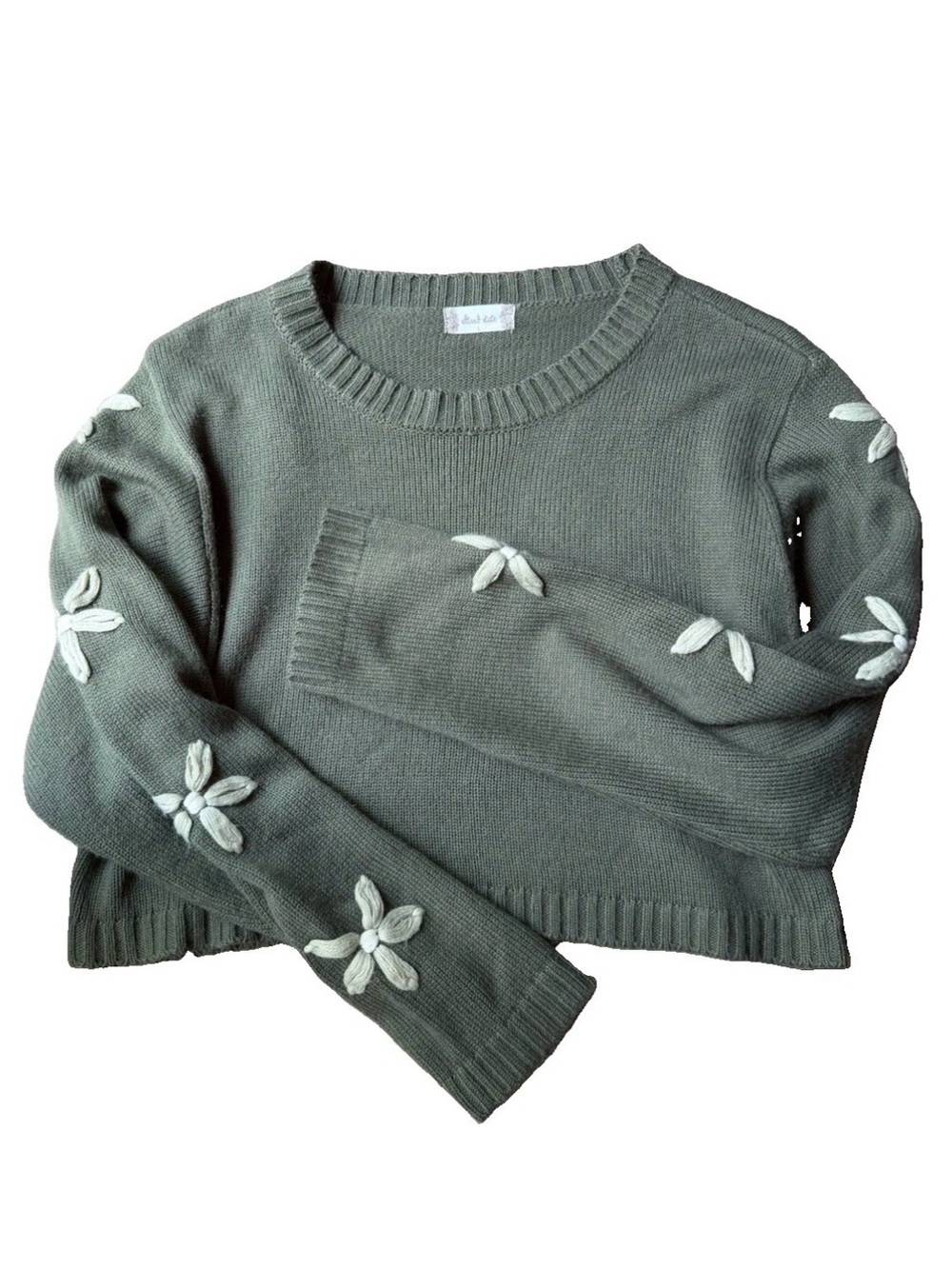 Altar’d State Embroidered Cropped Sweater Size Large